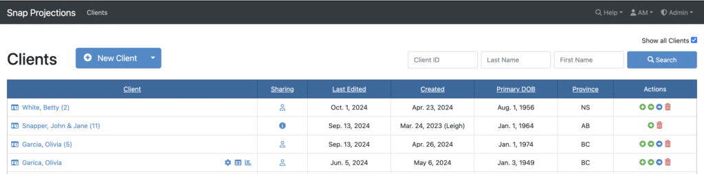 turn back on full view of your clients